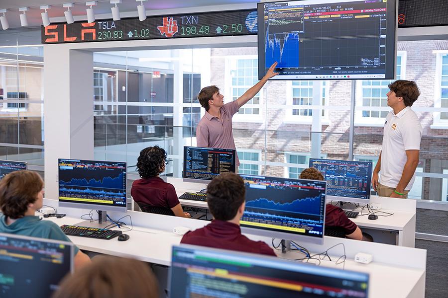 Students present in the ticker room. 