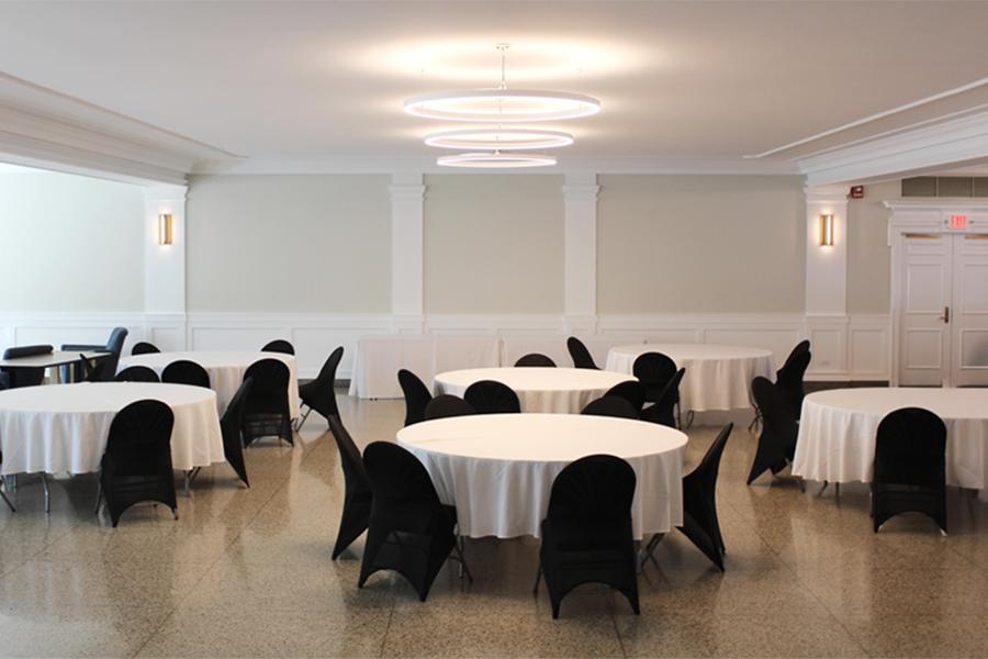 Photo Of Dining Tables Set Up In The Burke Lounge