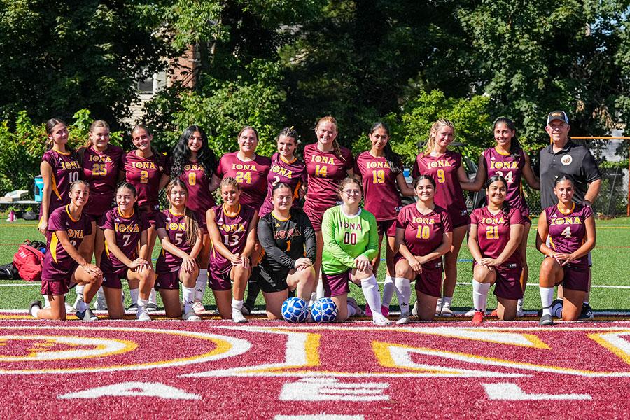Photo of the Womens Club Soccer Team With Coaches