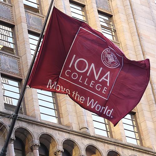 The Iona Flag at the Gala in New York City.