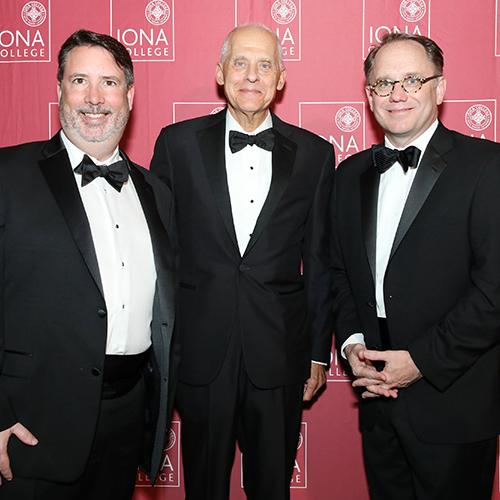 Thomas A. Davenport, MD, FACS, '88, Ronald DeCicco '70 and Joseph E. Nyre, Ph.D. at the 2019 gala.