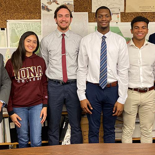 Iona students present to New Rochelle Parks & Recreation in December 2019.