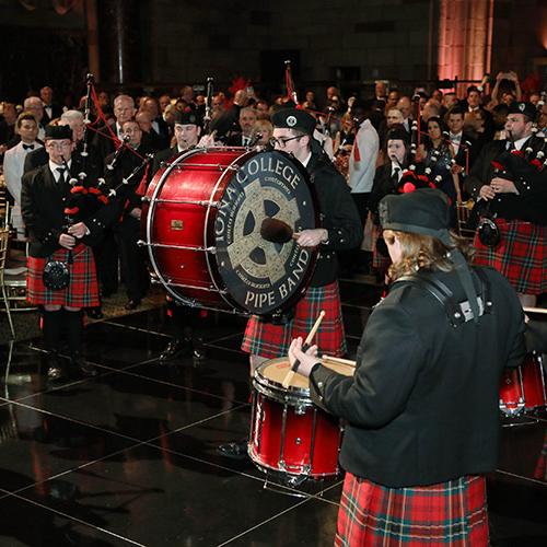 Iona Pipers play at the 2019 gala.