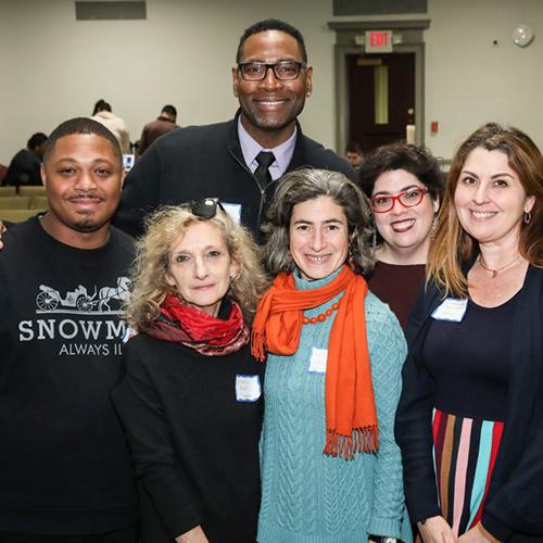 Henry LaBeuf, Sr., Victoria Mills, Kimara S. Dawson, Kathy Leichter, Dr. Cathryn Lavery and Dr. Kimbery Spanjol at the Youth Incarceration film screening.