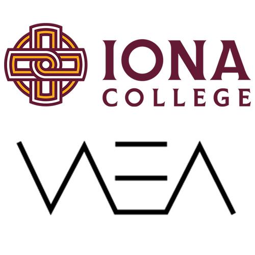 Iona College Logo and VEA logo.