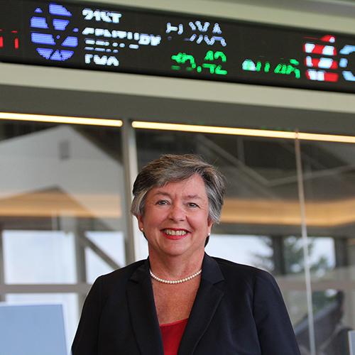 Lynne Richardson in the trading floor.