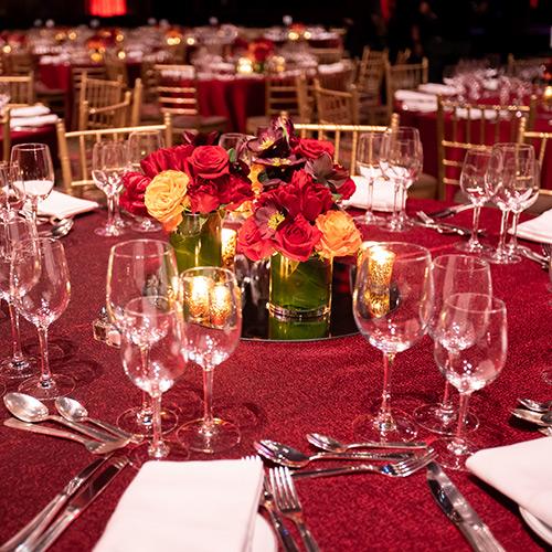 The 2022 Gala table setting.