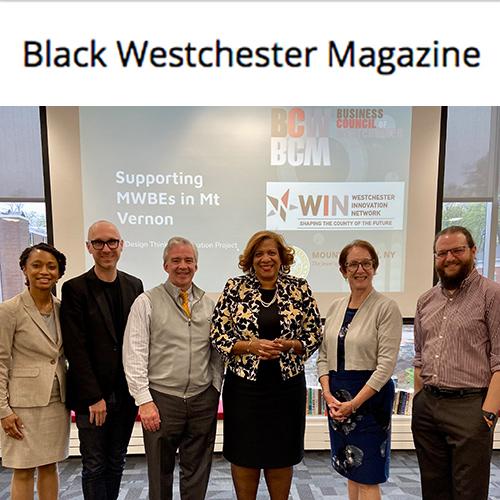 Black Westchester Magazine logo and leadership from Mount Vernon and Iona.