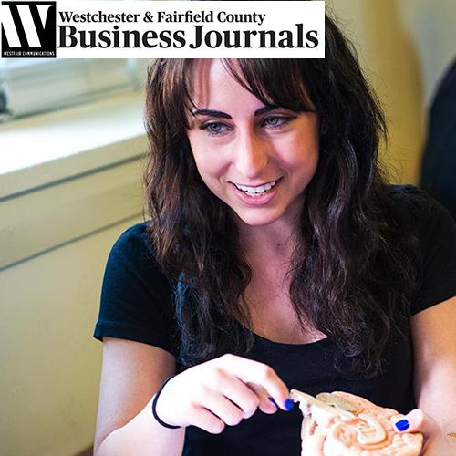 A neuroscience student and the Westfair Business Journals logo.