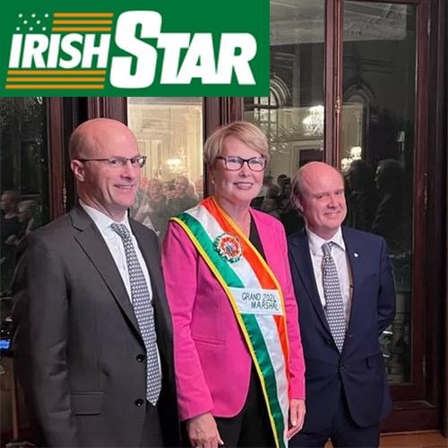 Maggie Timoney with the Irish Star logo.