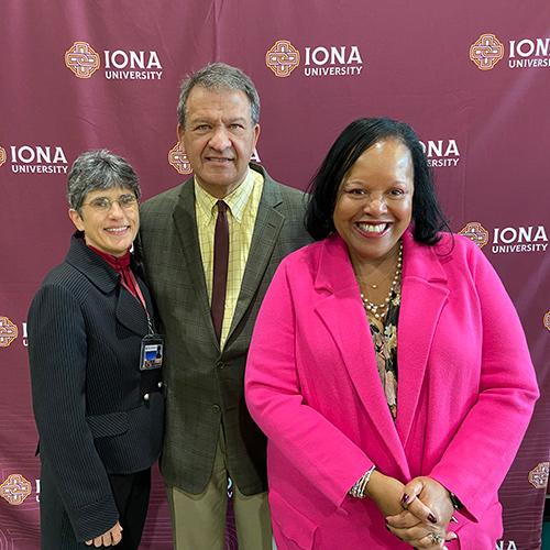 Elena Procario-Foley, Ph.D., Westchester County Executive George Latimer and Alison Munsch, Ph.D.