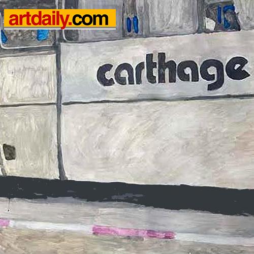 The Carthage postcard with the ArtDaily.com logo.