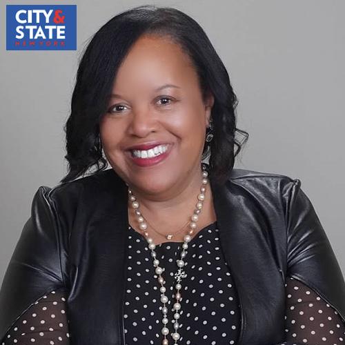 Alison Munsch with the City & State Logo