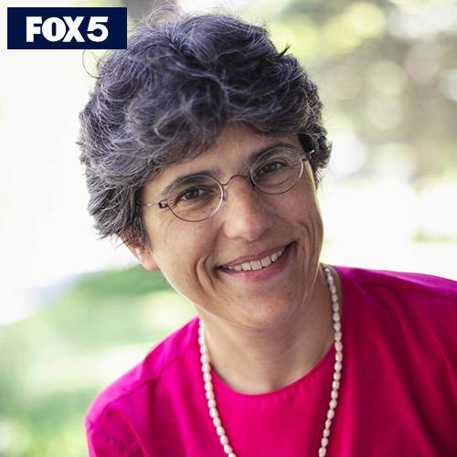 Elena Procario Foley and FOX5 logo.