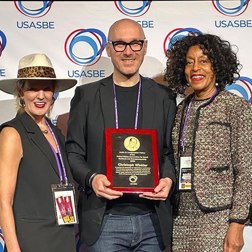 Jill Kickul, Professor at EGADE Business School, Dr. Christoph Winkler and Lois Shelton, Professor at California State University, Northridge. 