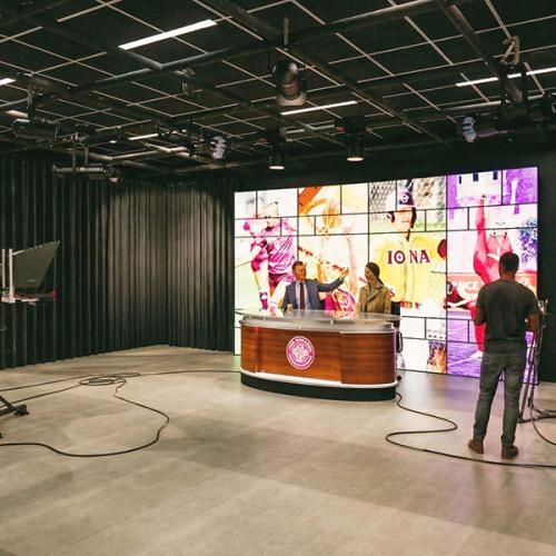 An artist rendering of the new TV studio.