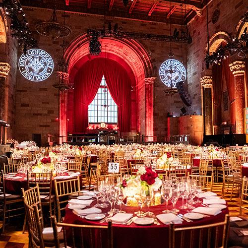 The hall decorated for the Gala.