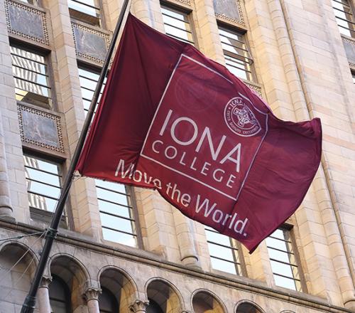 The Iona Flag at the Gala in New York City.