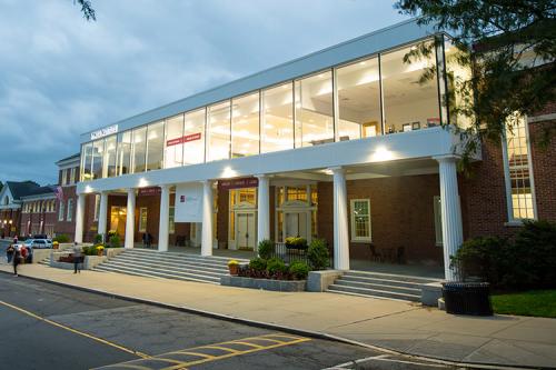 The Hynes Institute at dusk.