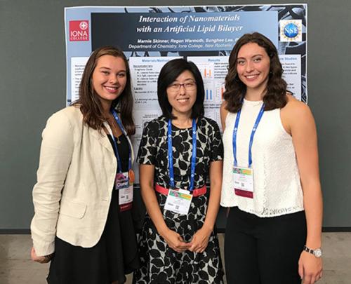 Regan Warmoth, Sunghee Lee and Marnie Skinner with their research at international collaboration.