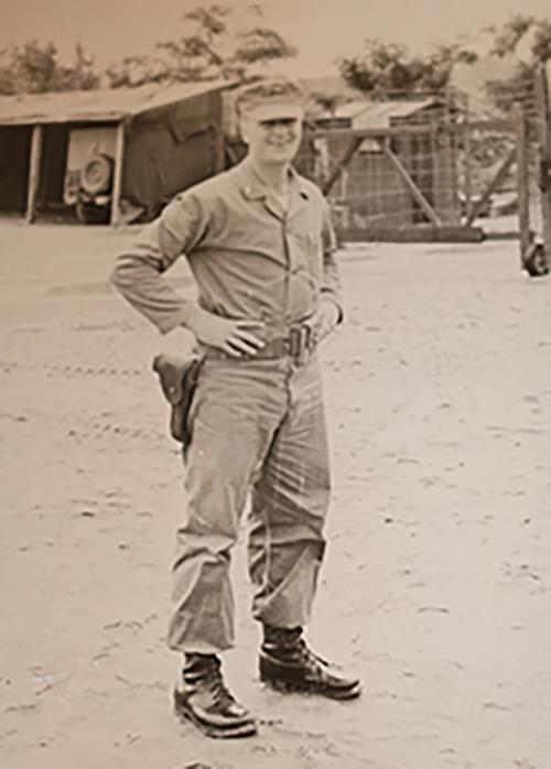 Horace John 'Harry' Gibbs '53 in his military fatigues.