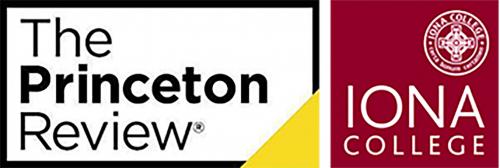 The Princeton Review logo and the Iona University logo.