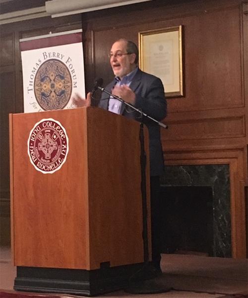 Rabbi Larry Troster presents in Burke Lounge.