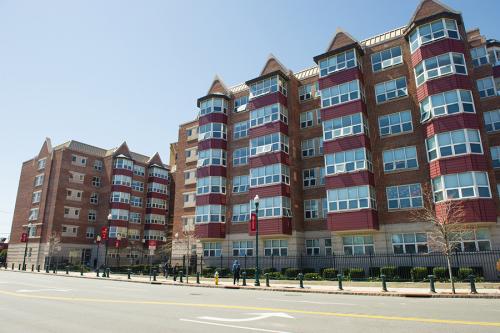 Hales Hall faces North Avenue.