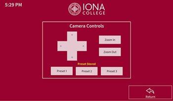Video Conference Camera Controls Panel