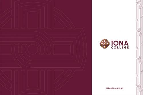 Iona College Brand Manual cover.