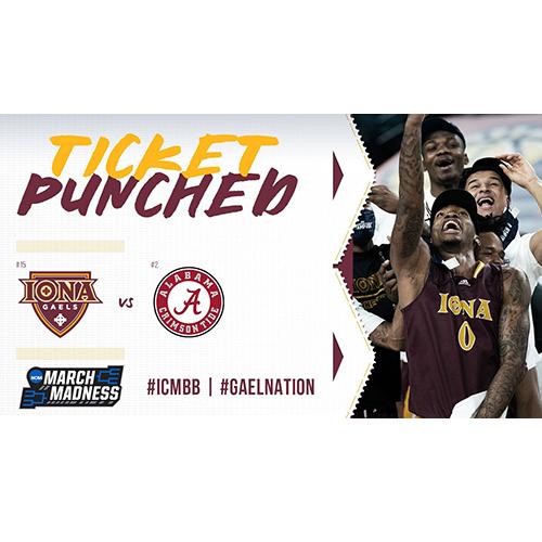 Flyer - Ticket Punched - Ioan Gaels vs. Alabama Crimson Tide