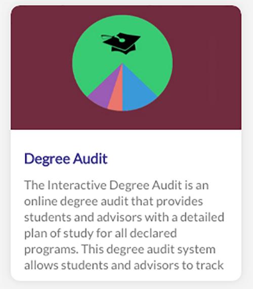 The degree audit option on myiona.