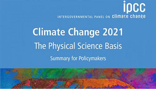 IPCC Climate Change 2021 postcard.