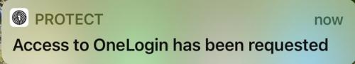 OneLogin - Protect cell notification