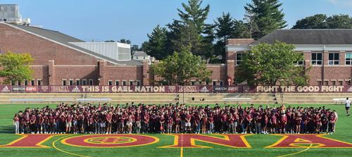 The Class of 2025 on Mazzella Field.