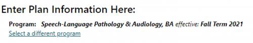 From here, you can either use their declared program for their plan or select a different program.