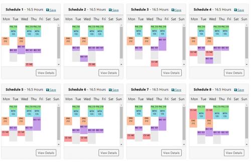 Grid format options in schedmule.