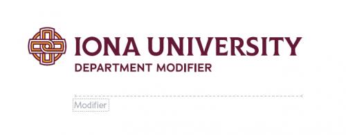 Iona University department modifier.