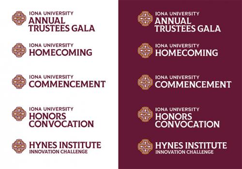 Iona University event marks.