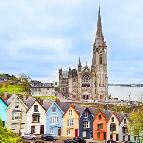 A church in a village in Ireland.