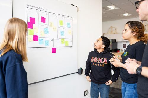 Students from the Hynes Institute work on projects for the City of Mount Vernon.