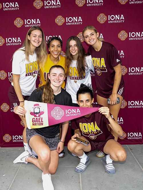 The Iona Women's Basketball team at the birthday celebration.