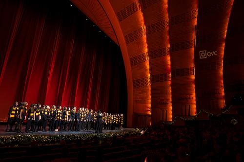 The Iona Singers performing at Radio City Music Hall.