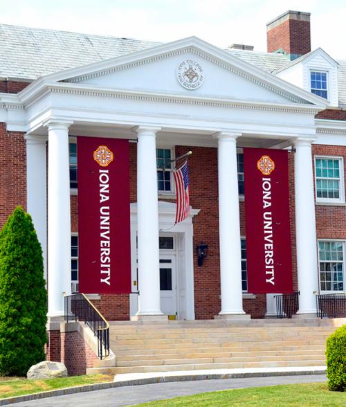 The front entrance of McSpedon in the sunlight.