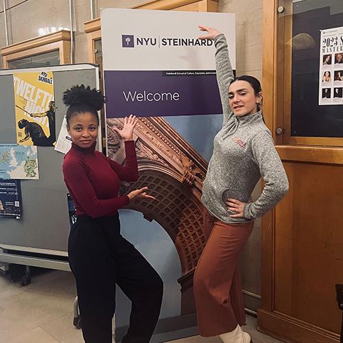 Two Iona dancers at NYU Steinhardt.