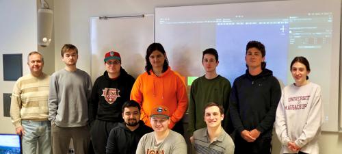 Computer Science students worked on virtual reality March 2023.