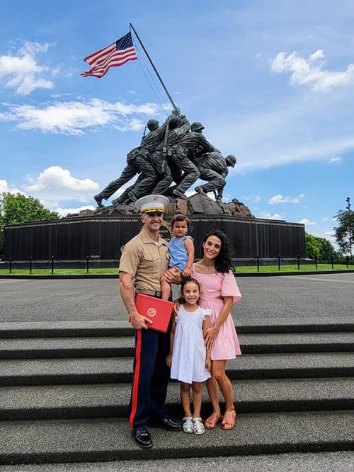 Jesse A. Ouellette with his family in Washington, DC.