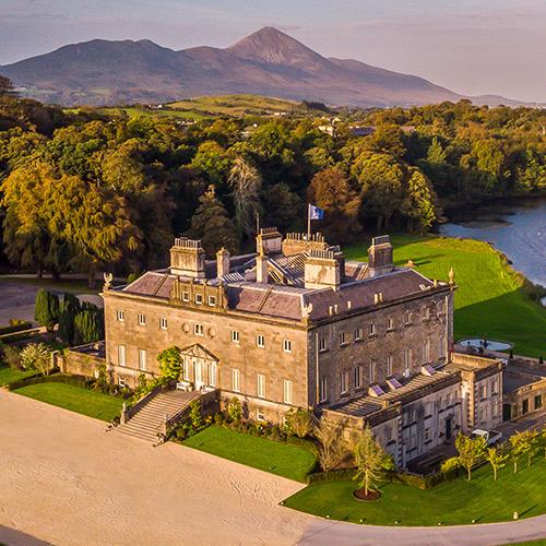 Aerial view of Westport house estate.