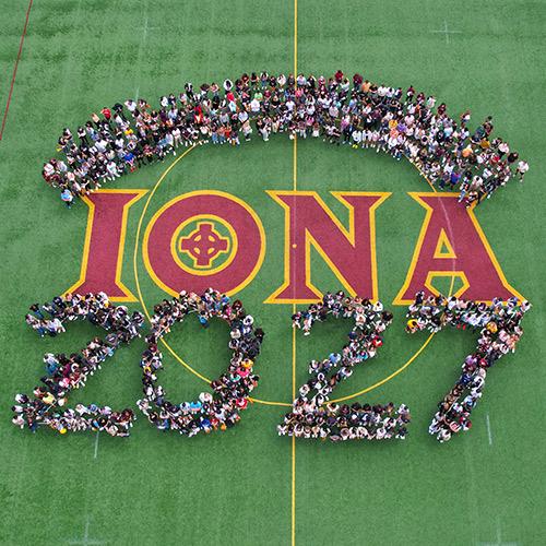 Iona Class of 2027 on Mazzella Field.