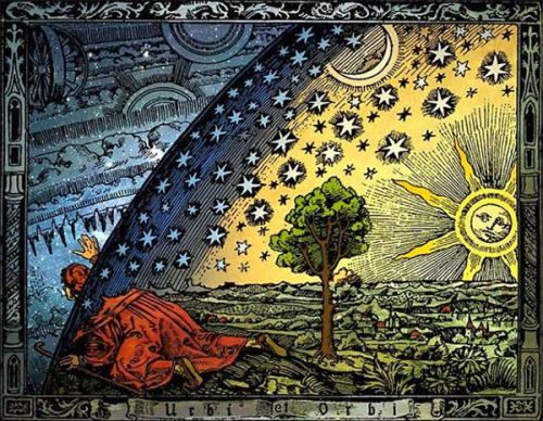 A medieval work of art depicting the cosmos.